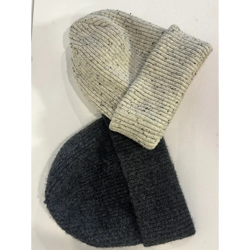 Set of 2 Unisex Everyday Ribbed Knit Cuffed Beanies American Eagle & Goodfellow